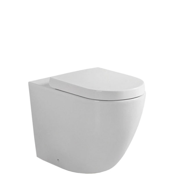 Fienza Koko Rimless Wall Faced Suite With R&T In-Wall Cistern No Button