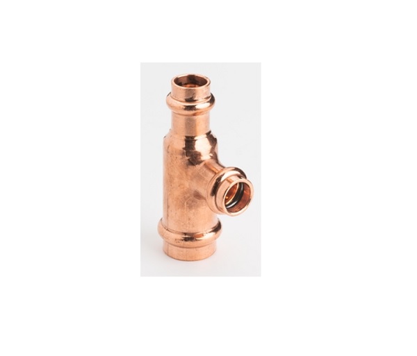 Copper Press Reducing Outlet Tee (Water) 20mm