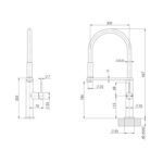 blix flexible hose sink mixer round spec