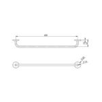 festival double towel rail 600mm spec