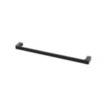 gloss single towel rail 600mm matte black