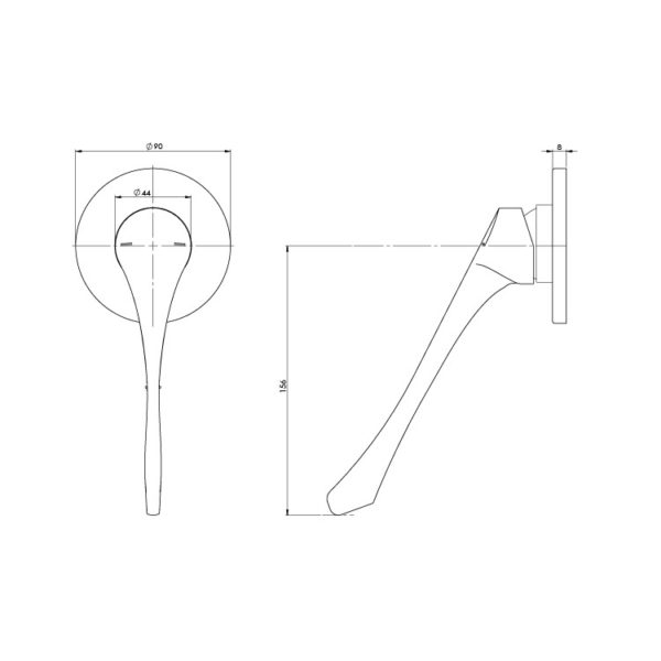 ivy mk2 extend handle shower wall mixer spec
