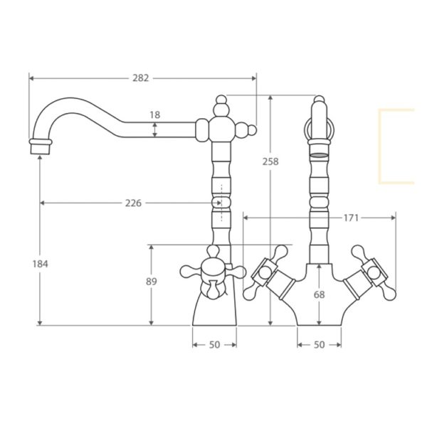 lillian sink shepherds crook mixer specs