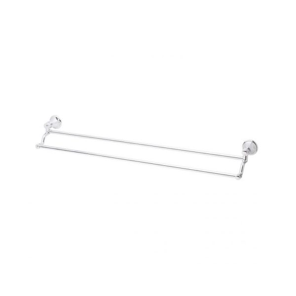 nostalgia double towel rail 760mm chrome