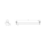 nostalgia double towel rail 760mm spec