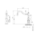 nostalgia sink mixer 220mm shepherds crook spec