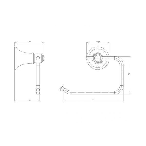 nostalgia toilet roll holder spec