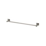 radii single towel rail 600mm square brushed nickel