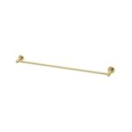 radii single towel rail 800mm round plate brushed gold