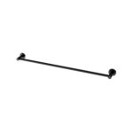 radii single towel rail 800mm round plate matte black
