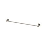 radii single towel rail 800mm square plate brushed nickel