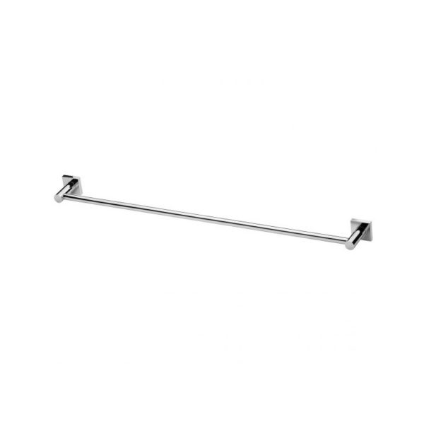 radii single towel rail 800mm square plate chrome