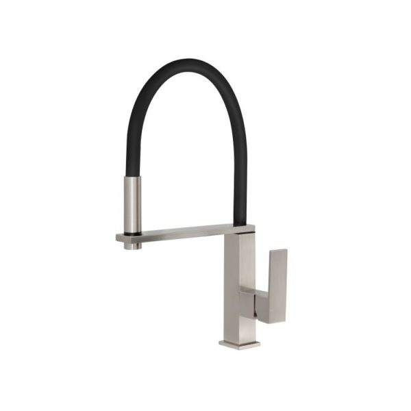 vezz flexible hose sink mixer square brushed nickel