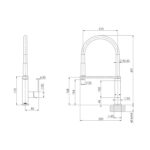 vezz flexible hose sink mixer square spec