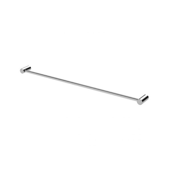 vivid slimline single towel rail 800mm chrome