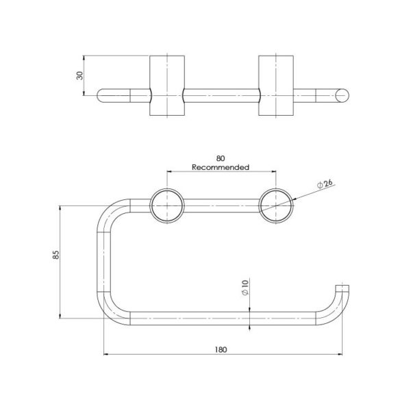 vivid slimline toilet roll holder spec