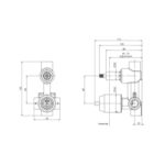 Builders Shower Bath Diverter Mixer Body Only spec