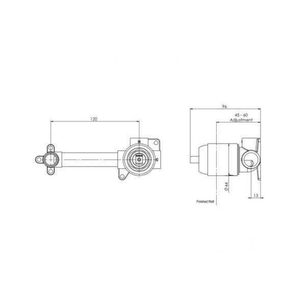 Builders Wall Mixer Set Breech Only spec