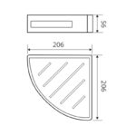 Corner PVC Shower Shelf spec