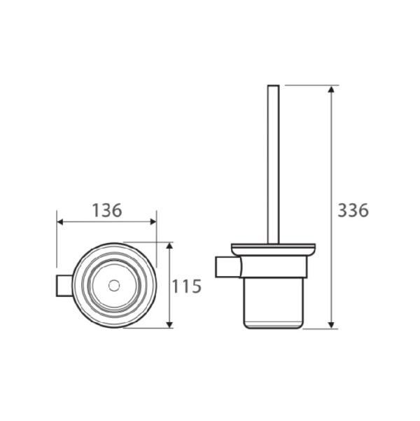 EMPIRE Toilet Brush & Holder spec