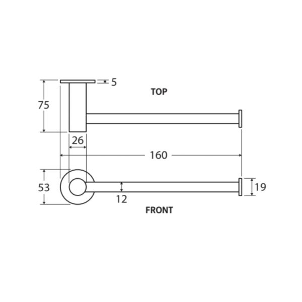 HUSTLE Toilet Paper Holder spec