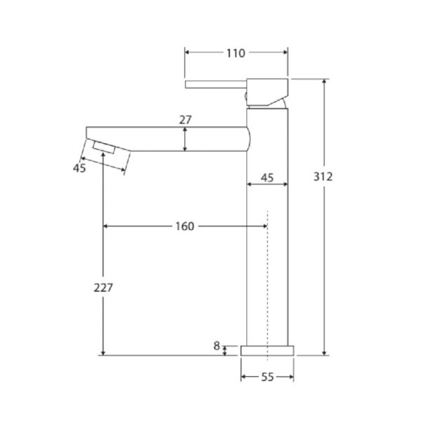 ISABELLA Tall Basin Mixer spec