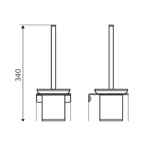 LINCOLN Toilet Brush & Holder spec