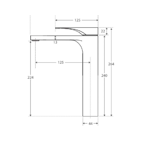 LUCIANA Tall Basin Mixer spec