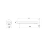Vivid Slimline Oval Wall Bath Outlet 180mm spec