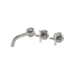 Vivid Slimline Plus Wall Basin Bath Hostess Set 180mm Outlet brushed nickel