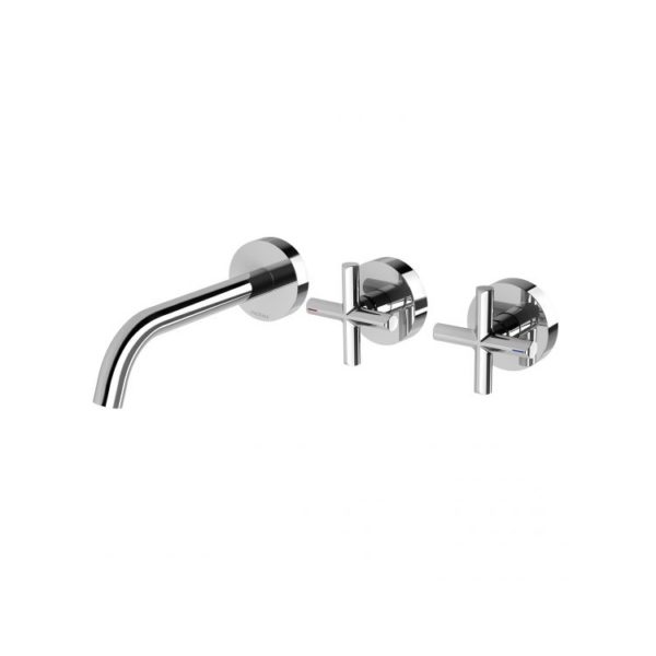 Vivid Slimline Plus Wall Basin Bath Hostess Set 180mm Outlet chrome