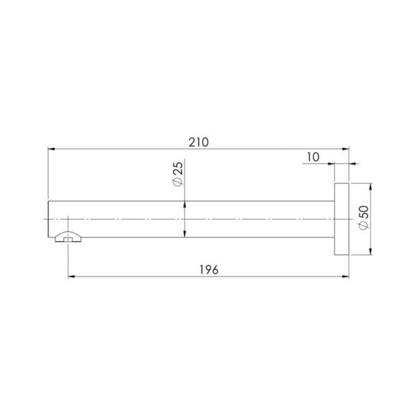 Vivid Wall Bath Outlet 200mm spec