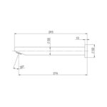 Vivid Wall Bath Outlet 32 x 300mm Angled spec