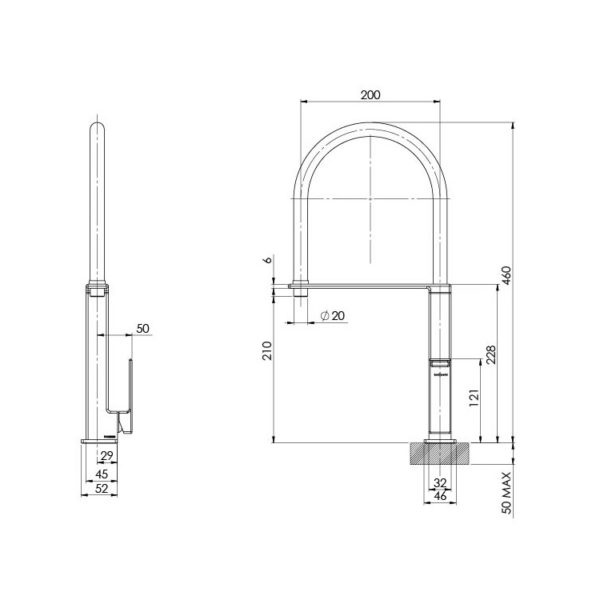 Zimi Sink Mixer (handles sold separately) spec