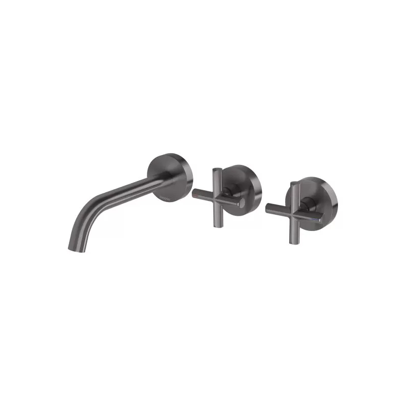 phoenix-vivid-slimline-plus-wall-basin-bath-hostess-set-180mm-outlet_BrushedCarbon_119-1125-31