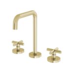 vivid slimline plus basin set brushed gold