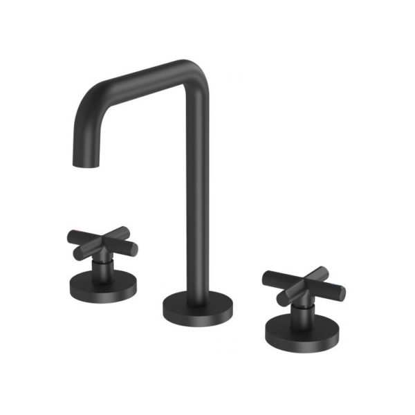 vivid slimline plus basin set matte black