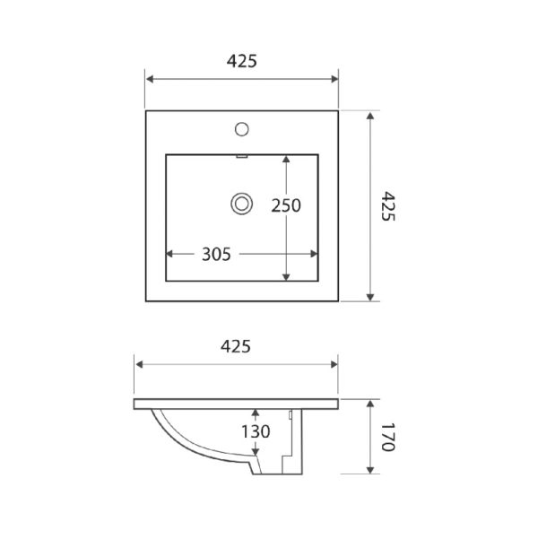 ALLISON Fully-Inset Basin spec