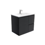 Dolce Fingerpull Matte Black 750 Wall-Hung Vanity