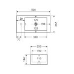 LINEA Wall-Hung Basin left spec