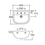 RAK COMPACT 450 Wall-Hung Basin spec