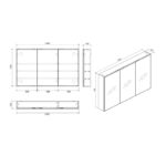 1200 Bevel Edge Mirror Cabinet spec