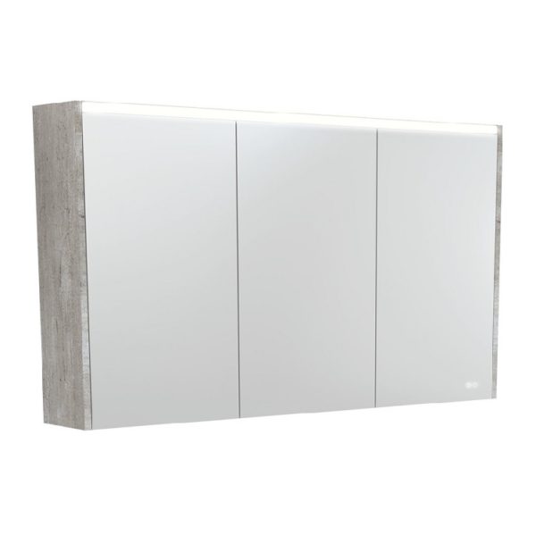 Fienza LED Mirror Cabinet with Industrial Side Panels