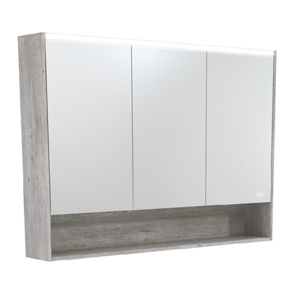 Fienza LED Mirror Cabinet with Display Shelf Industrial