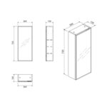 300 Bevel Edge Mirror Cabinet spec