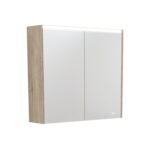 Fienza LED Mirror Cabinet with Scandi Oak Side Panels