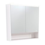 Fienza LED Mirror Cabinet with Display Shelf Gloss White