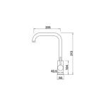 ANISE (HOLLI) SQUARE GOOSENECK SINK MIXER spec
