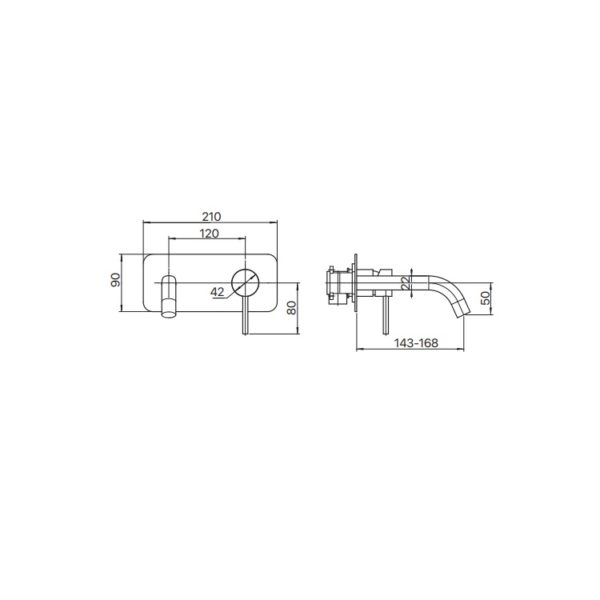 ANISE (HOLLI) WALL PLATE MIXER Spec