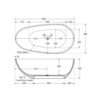 BAHAMA Matte White Stone Bath spec
